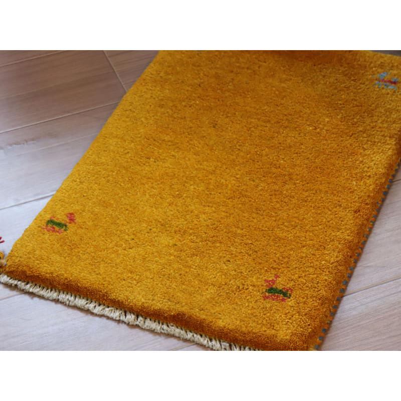 ギャッベ イランの手織りラグ GABBEH 57x42cm イエロー | ブランド登録なし | 03