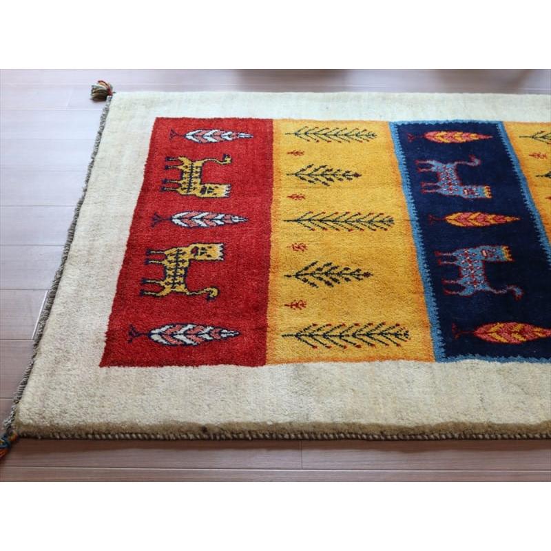 ギャッベ イラン産 手織り 180x122cm ライオンと生命の樹 | ブランド登録なし | 03