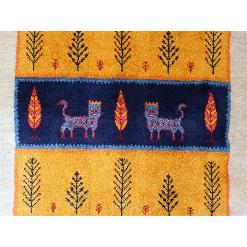 ギャッベ イラン産 手織り 180x122cm ライオンと生命の樹 | ブランド登録なし | 04