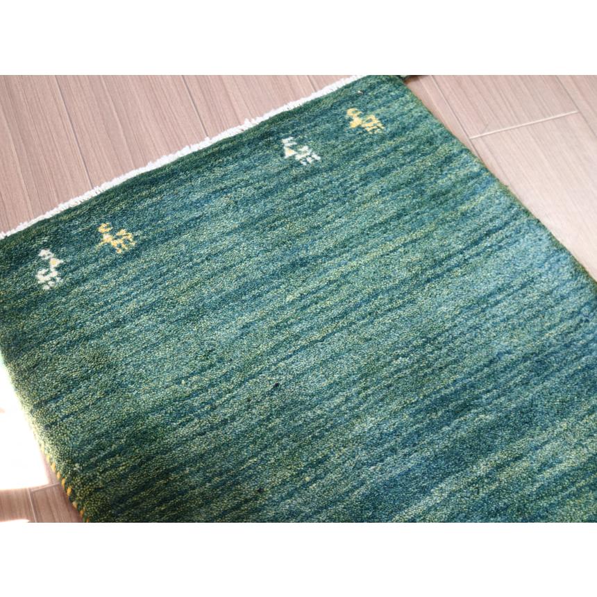 ギャベ イラン産手織り 88x62cm 玄関マット　グリーングラデーション | ブランド登録なし | 02