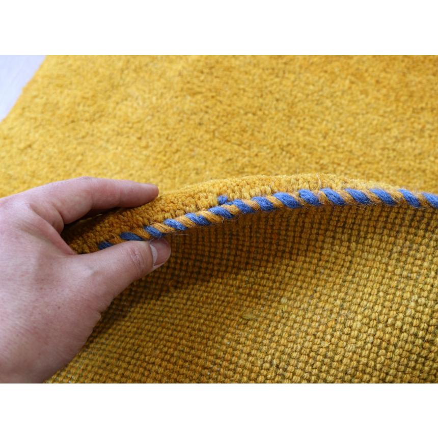 ギャッベ 手織り イラン産 90x58cm 玄関マット　オレンジ　無地　シンプル | ブランド登録なし | 04