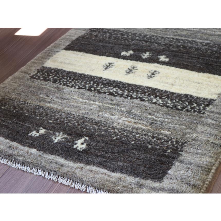 ギャッベ イラン産手織り 90x61cm グレーグラデーション　玄関マット | ブランド登録なし | 03