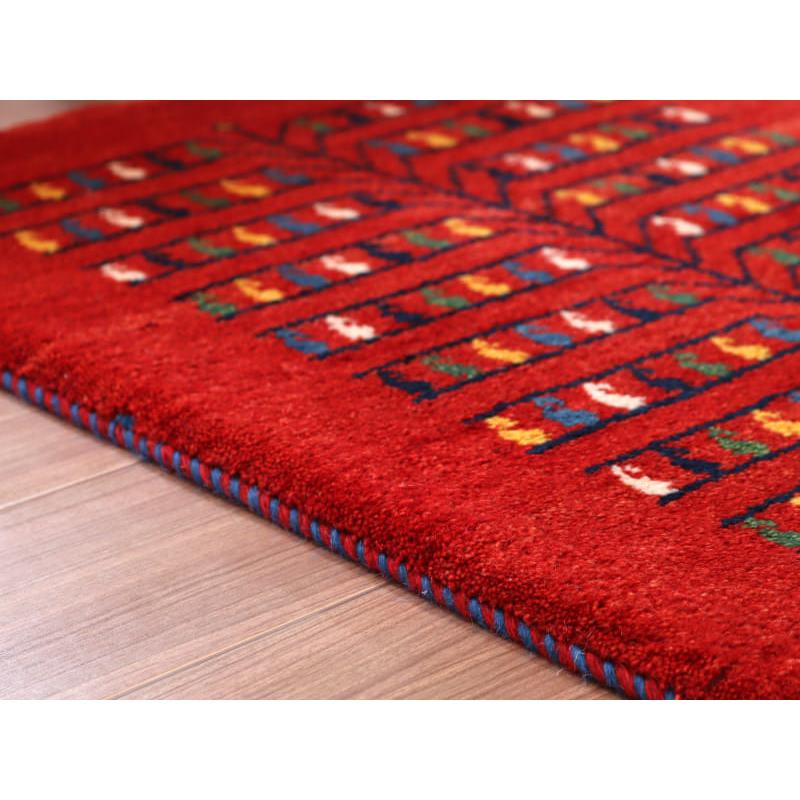 ギャッベ 手織り イラン産 90x62cm レッド 生命の木 | ブランド登録なし | 03