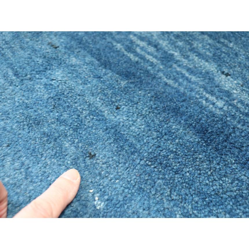ギャベ ギャッベ イラン産手織り  243x203cm 無地　シンプルなブルーグラデーション | ブランド登録なし | 12