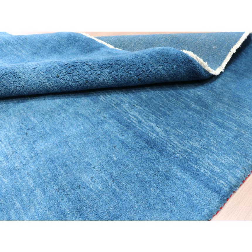 ギャベ ギャッベ イラン産手織り  243x203cm 無地　シンプルなブルーグラデーション | ブランド登録なし | 13