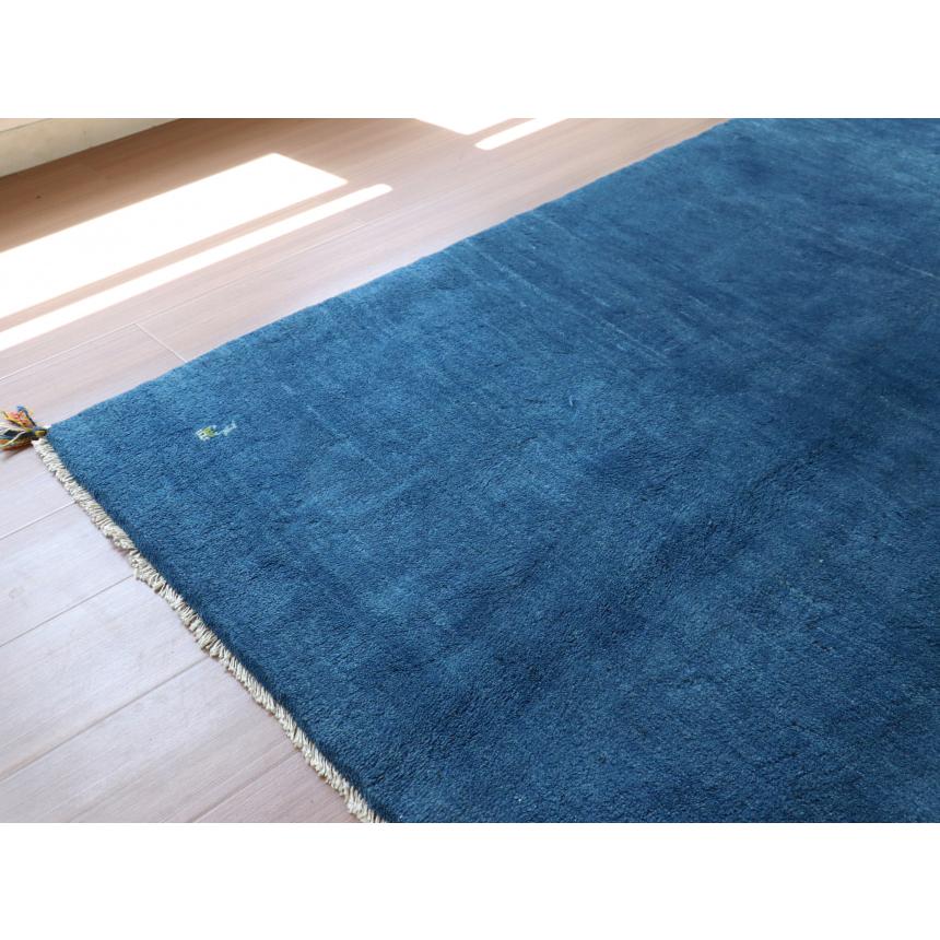 ギャベ ギャッベ イラン産手織り  243x203cm 無地　シンプルなブルーグラデーション | ブランド登録なし | 06