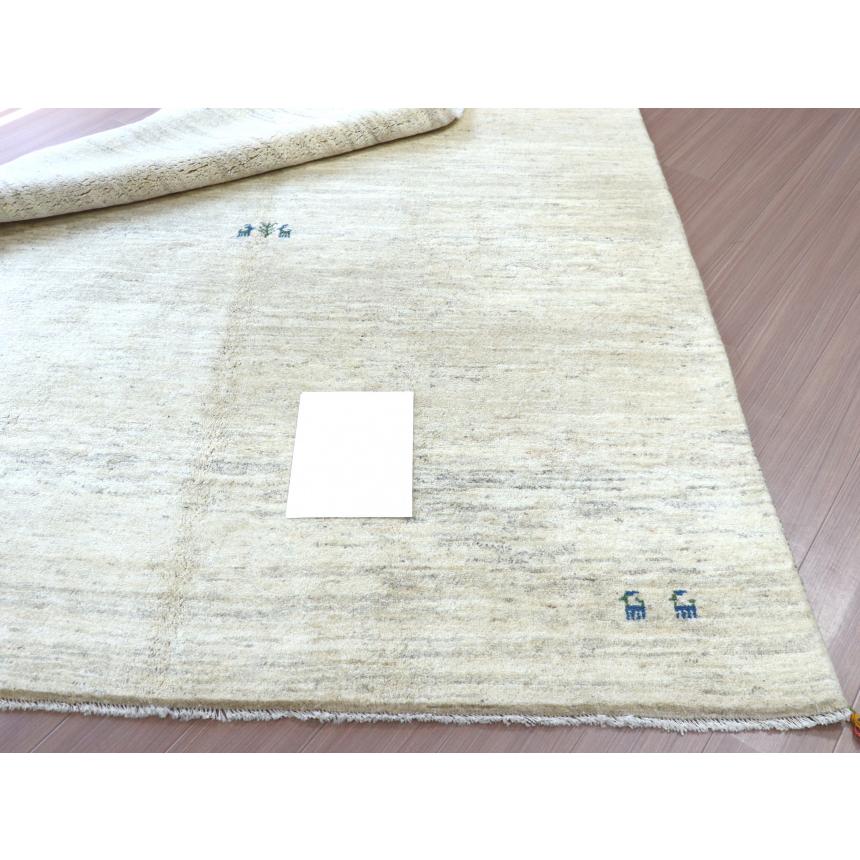 ギャベ ギャッベ イラン産手織り  242x200cm ナチュラルアイボリー　無地　シンプル　動物モチーフ | ブランド登録なし | 14