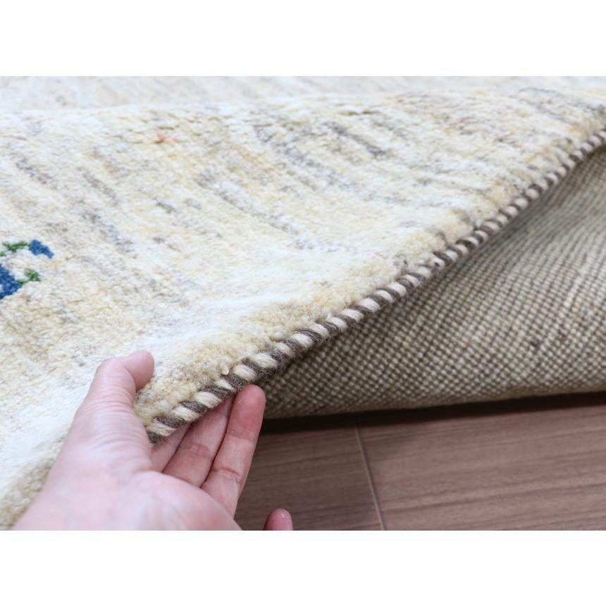 ギャベ ギャッベ イラン産手織り  242x200cm ナチュラルアイボリー　無地　シンプル　動物モチーフ | ブランド登録なし | 16