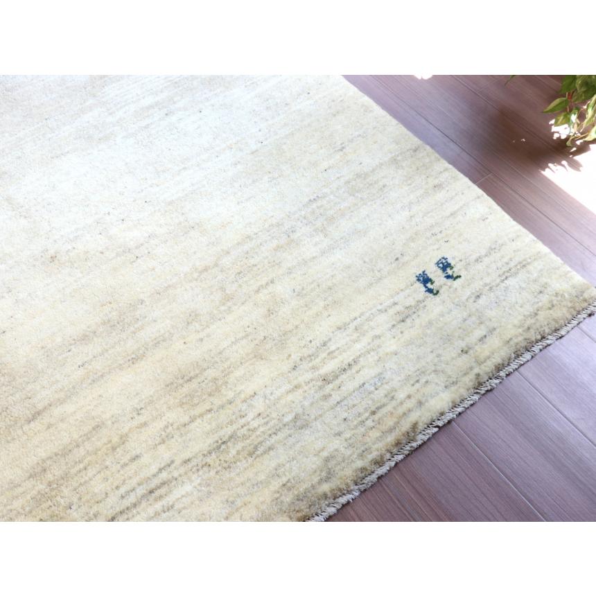 ギャベ ギャッベ イラン産手織り  242x200cm ナチュラルアイボリー　無地　シンプル　動物モチーフ | ブランド登録なし | 07