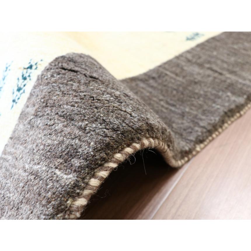 ギャベ ギャッベ  遊牧民の手織りラグ 225x170cm アイボリー/グレー　イトスギの木 | ブランド登録なし | 12