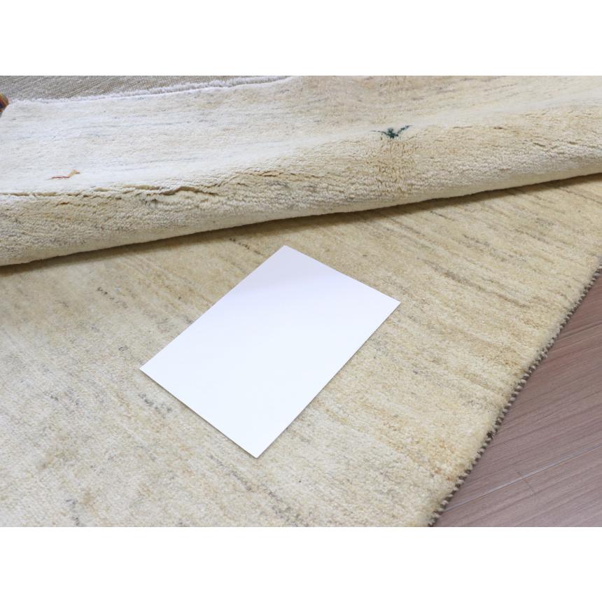 ギャベ ギャッベ イラン産手織り  243x167cm ナチュラルアイボリー　無地　シンプル　動物モチーフ | ブランド登録なし | 14