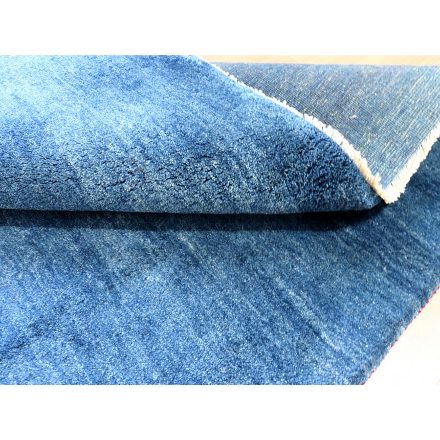 ギャベ ギャッベ イラン産手織り  ブルー　 シンプル　無地 動物モチーフ | ブランド登録なし | 09