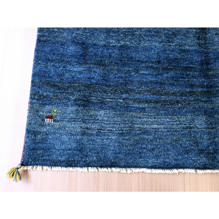 ギャベ ギャッベ イラン産手織り  ネイビーブルー　紺　シンプル　無地 | ブランド登録なし | 05