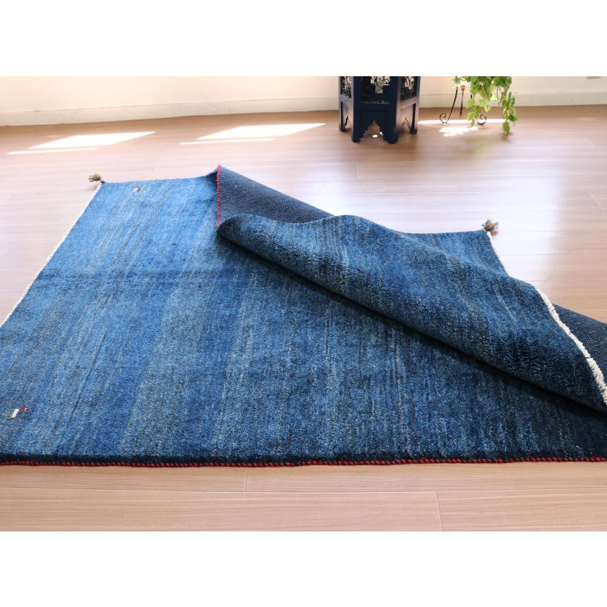 ギャベ ギャッベ イラン産手織り  ネイビーブルー　紺　シンプル　無地 | ブランド登録なし | 08