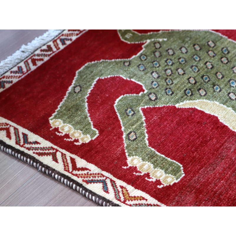 ギャッベ イランの手織りラグ 130x85cm 精悍な顔つきのヒョウ | ブランド登録なし | 05