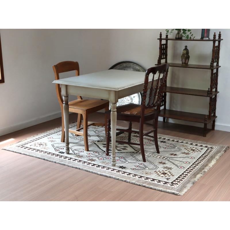 オールドギャッベ イランの手織りラグ 190x130cm メダリオンと幾何学模様 | ブランド登録なし | 01