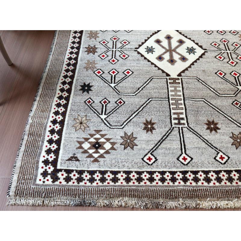 オールドギャッベ イランの手織りラグ 190x130cm メダリオンと幾何学模様 | ブランド登録なし | 04