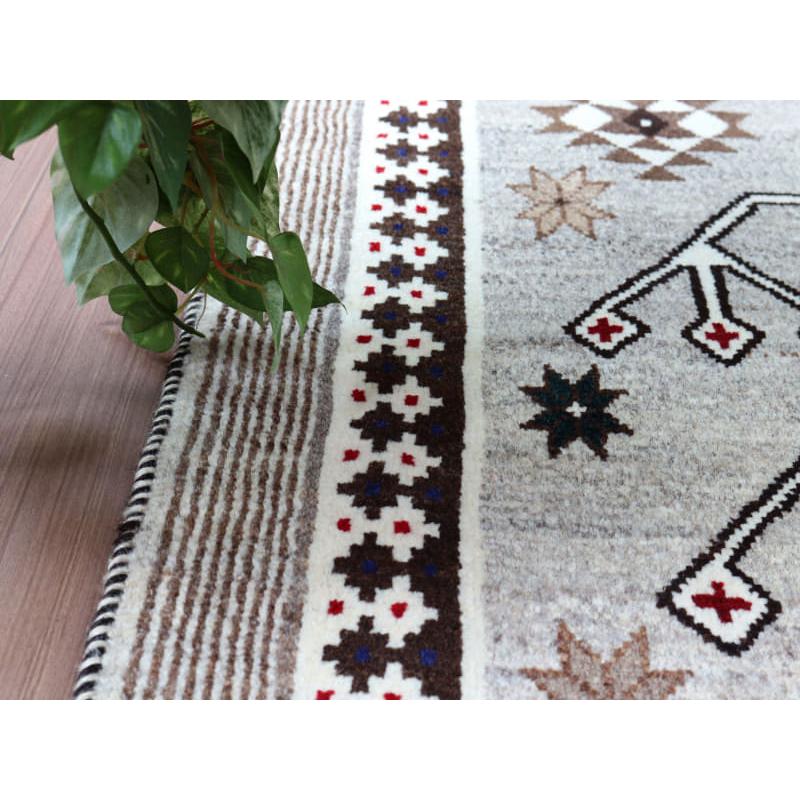 オールドギャッベ イランの手織りラグ 190x130cm メダリオンと幾何学模様 | ブランド登録なし | 07