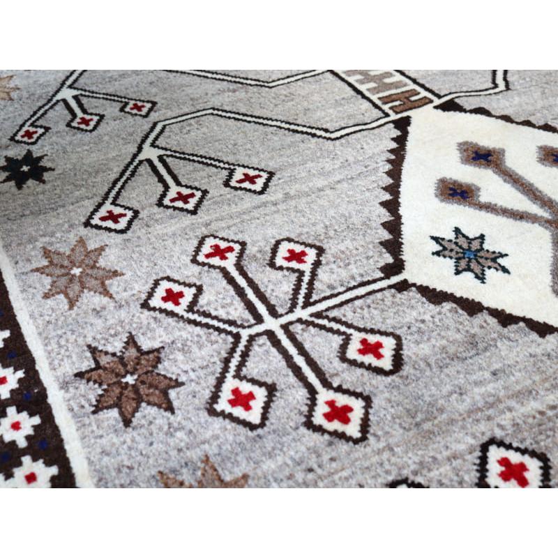 オールドギャッベ イランの手織りラグ 190x130cm メダリオンと幾何学模様 | ブランド登録なし | 08