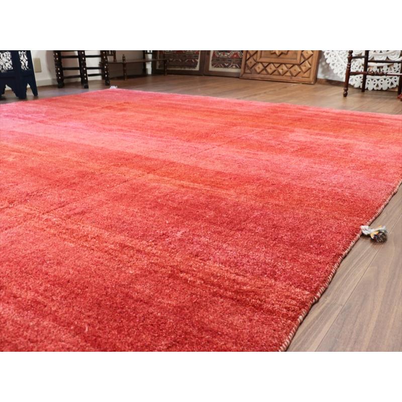 ギャッベ　シンプル赤 グラデーション 331x244cm 90年代の素朴な織り　特大8m2 |  | 11