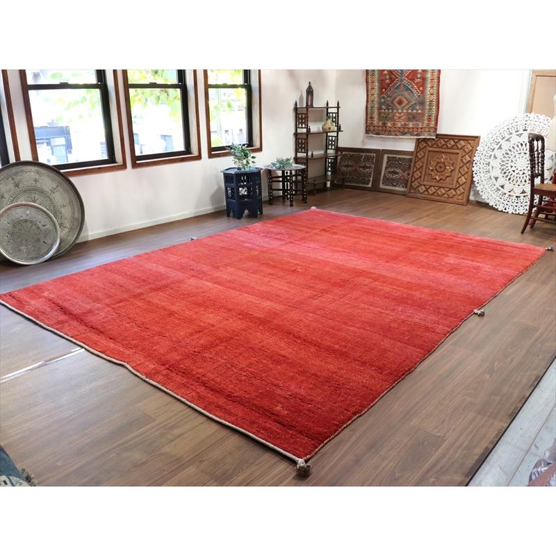 ギャッベ　シンプル赤 グラデーション 331x244cm 90年代の素朴な織り　特大8m2 |  | 01