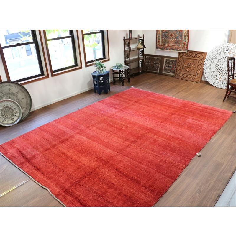 ギャッベ　シンプル赤 グラデーション 331x244cm 90年代の素朴な織り　特大8m2 |  | 02