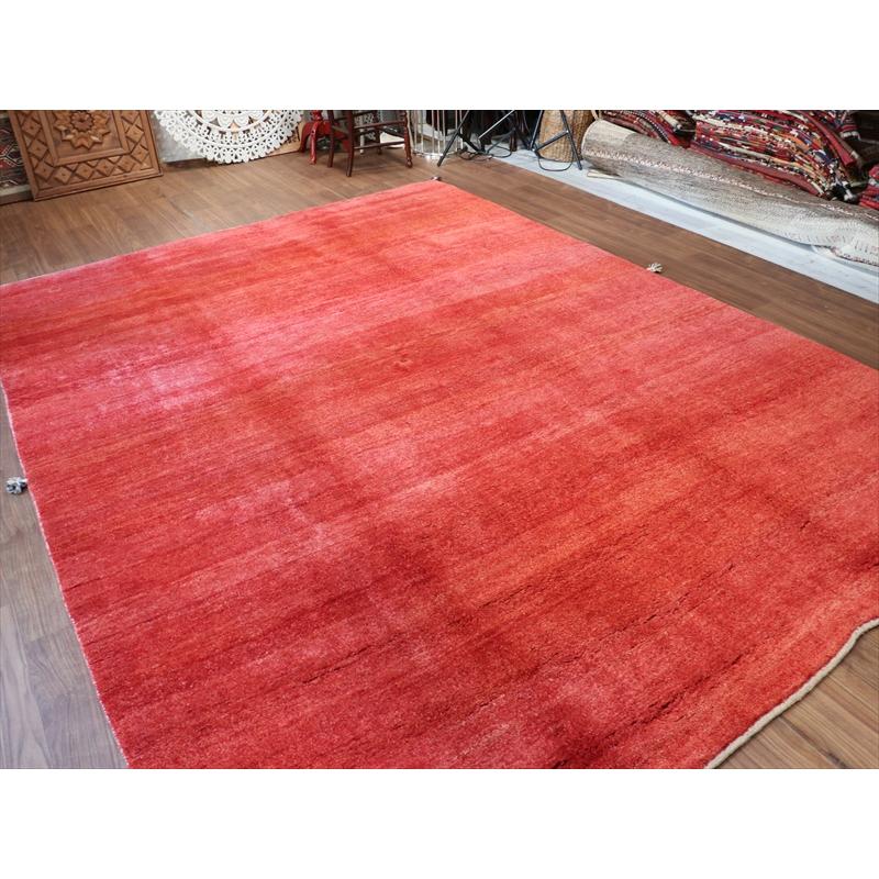 ギャッベ　シンプル赤 グラデーション 331x244cm 90年代の素朴な織り　特大8m2 |  | 03