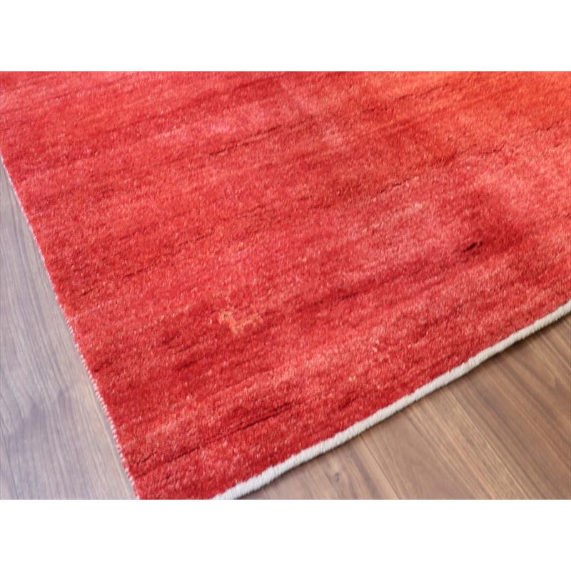 ギャッベ　シンプル赤 グラデーション 331x244cm 90年代の素朴な織り　特大8m2 |  | 04