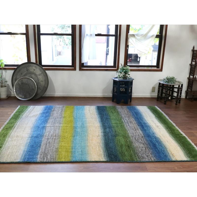 ギャッベ リズバフト  260x182cm クールなストライプ　グラデーション |  | 04