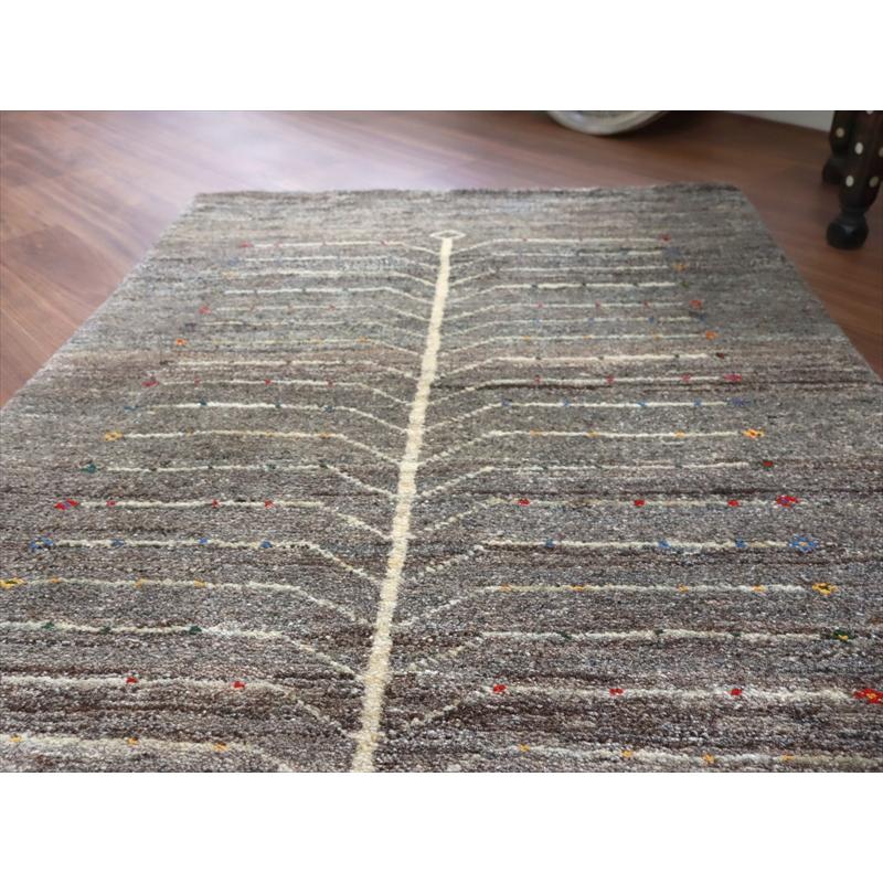 ギャッベ イラン 手織りラグ 123x78cm Gabbeh Nomad 無染色のグレー　生命の木 |  | 03