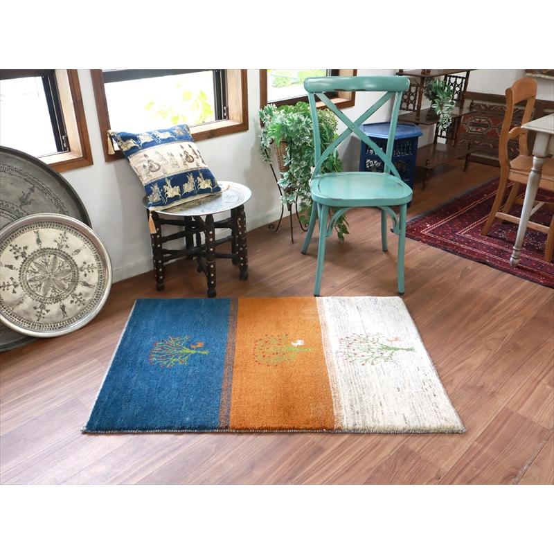 ギャッベ イラン 手織りラグ 120x80cm Gabbeh Nomad 花をつけた生命の木の風景 |  | 01