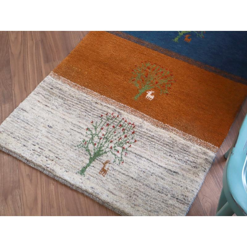 ギャッベ イラン 手織りラグ 120x80cm Gabbeh Nomad 花をつけた生命の木の風景 |  | 03