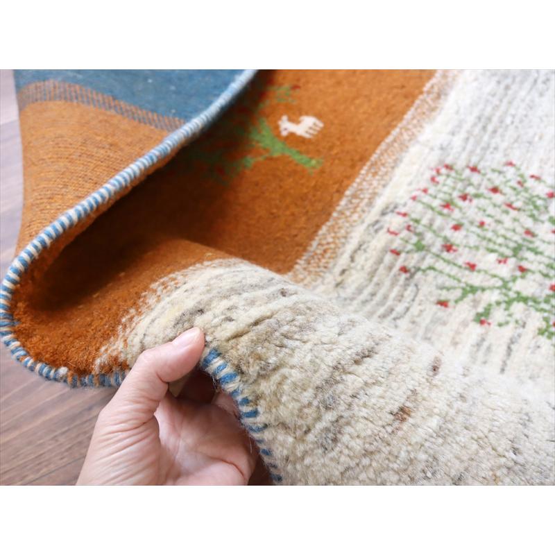 ギャッベ イラン 手織りラグ 120x80cm Gabbeh Nomad 花をつけた生命の木の風景 |  | 08