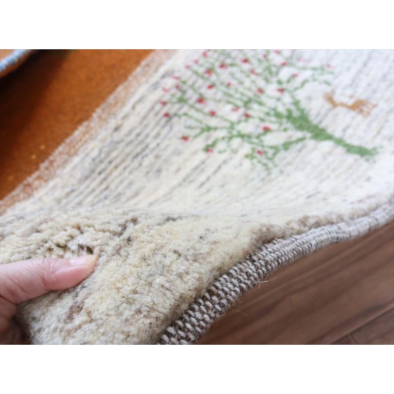 ギャッベ イラン 手織りラグ 120x80cm Gabbeh Nomad 花をつけた生命の木の風景 |  | 09