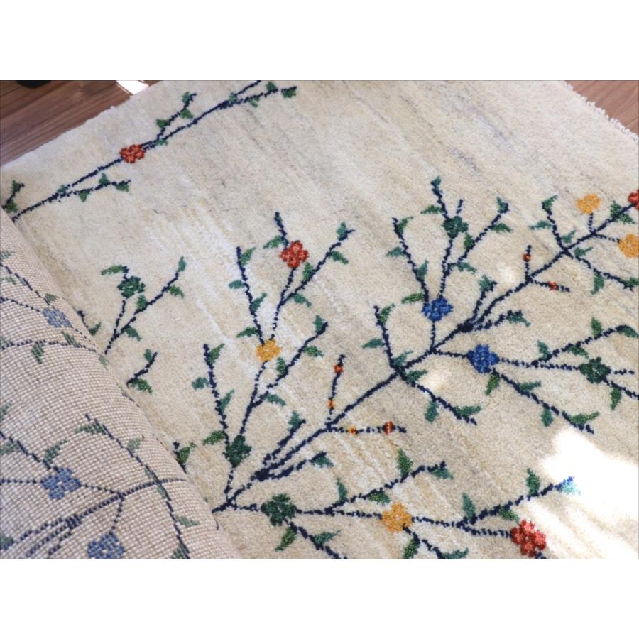 ギャッベ ナチュラル 生命の木 174x120cm ナチュラルアイボリー イラン産 手織りラグ |  | 10