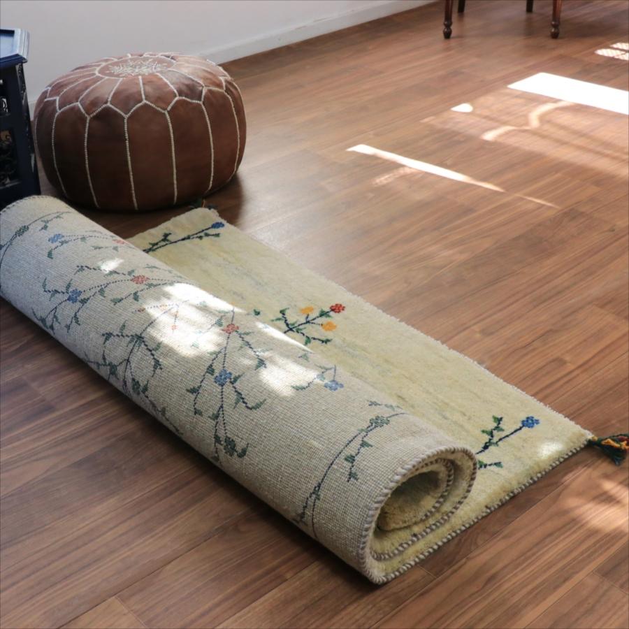 ギャッベ ナチュラル 生命の木 174x120cm ナチュラルアイボリー イラン産 手織りラグ |  | 11