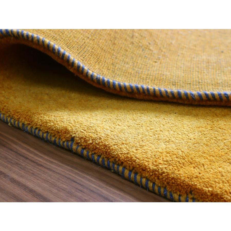 イランの手織りラグ ギャッベ 127x82cm オレンジ シンプルモチーフ |  | 05