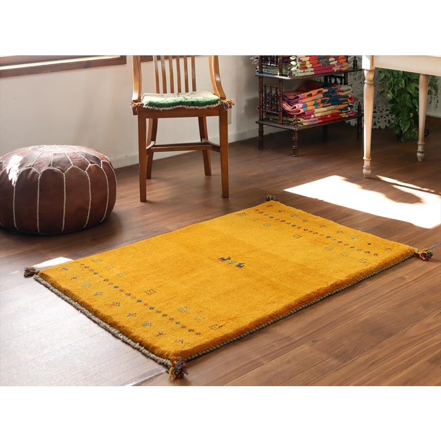 ギャッベ イラン産 手織りラグ 123x83cm モザイクのようなタイル柄　グレー　ナチュラル モノトーン |  | 01