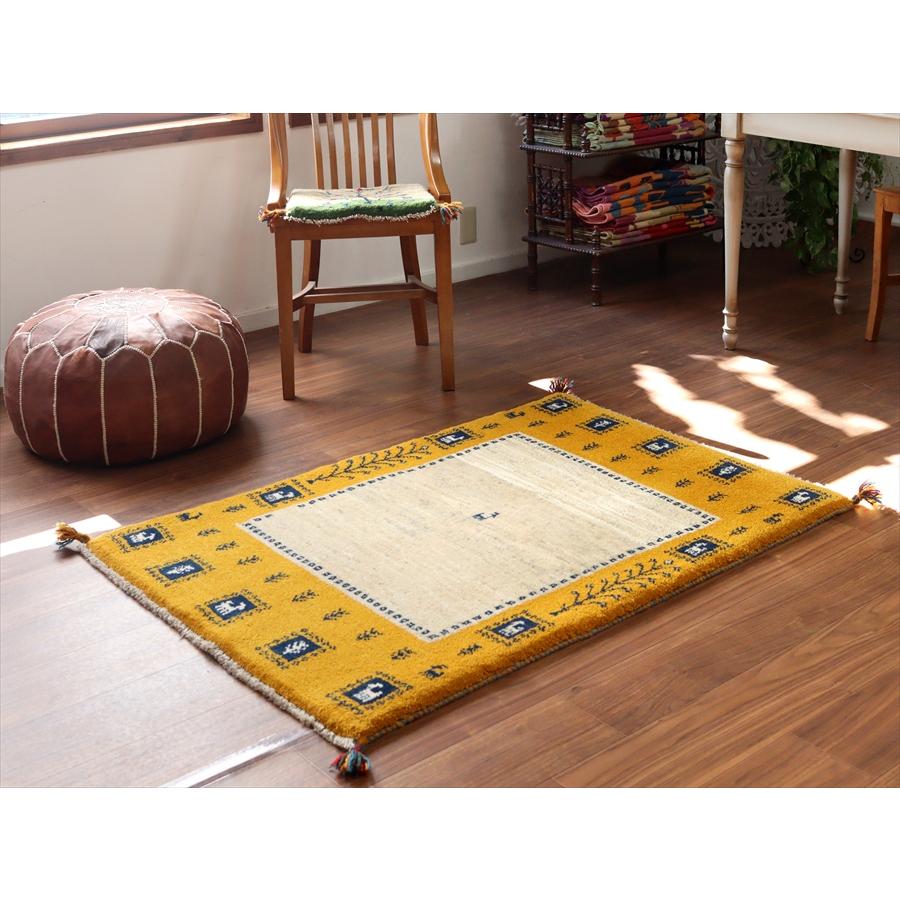 イランの手織りラグ ギャッベ 127x89cm 動物のタイルと生命の樹 |  | 01