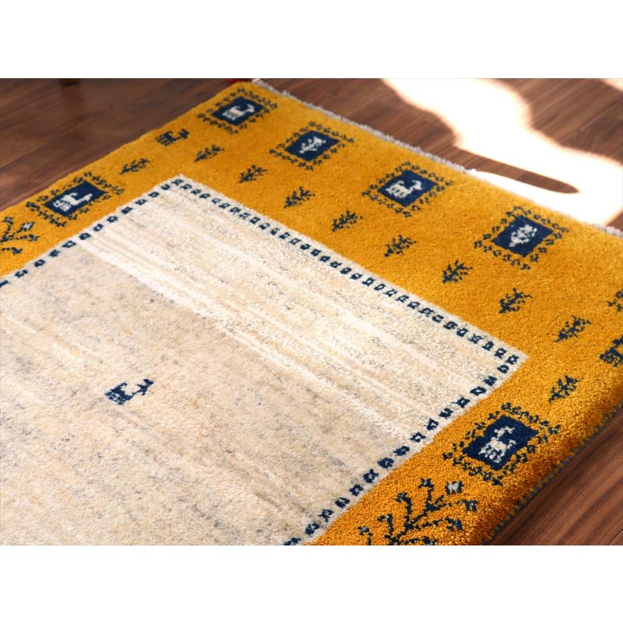 イランの手織りラグ ギャッベ 127x89cm 動物のタイルと生命の樹 |  | 02