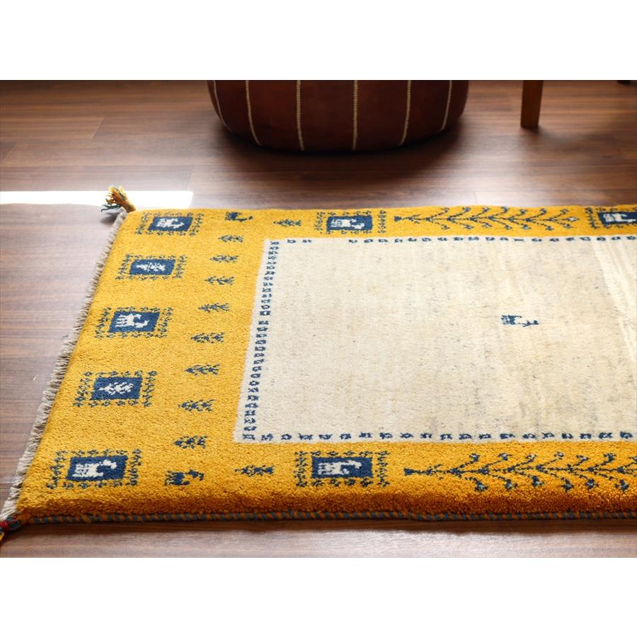 イランの手織りラグ ギャッベ 127x89cm 動物のタイルと生命の樹 |  | 03