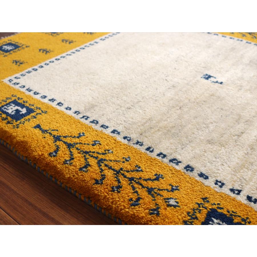 イランの手織りラグ ギャッベ 127x89cm 動物のタイルと生命の樹 |  | 05