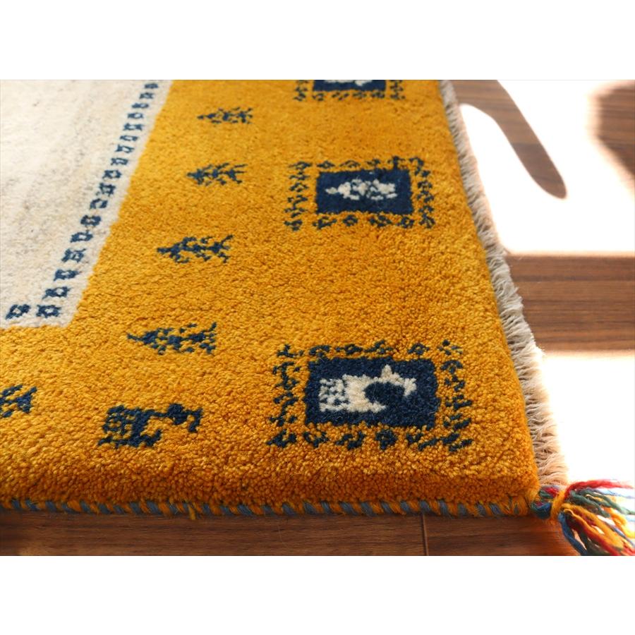 イランの手織りラグ ギャッベ 127x89cm 動物のタイルと生命の樹 |  | 06