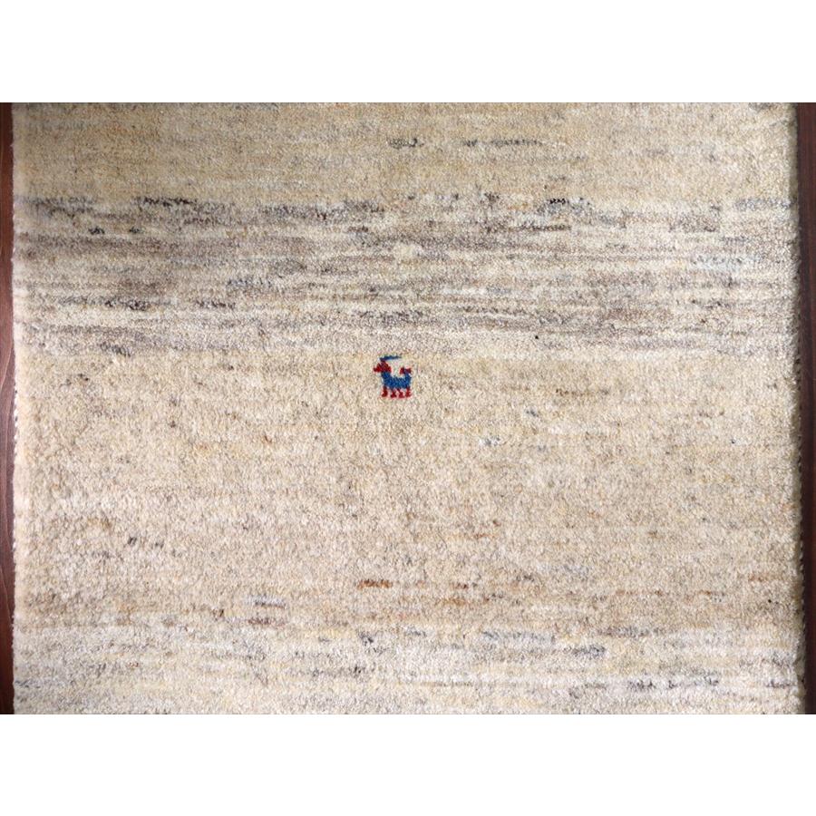 ギャッベ イランの手織りラグ 128x81cm シンプルモチーフ アイボリー |  | 04