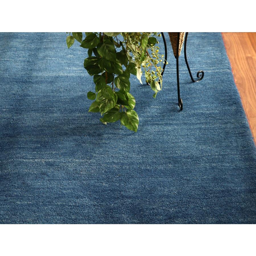 イランのカシュカイ族 手織りラグ ギャッベ 241x172cm ブルー シンプルモチーフ |  | 04