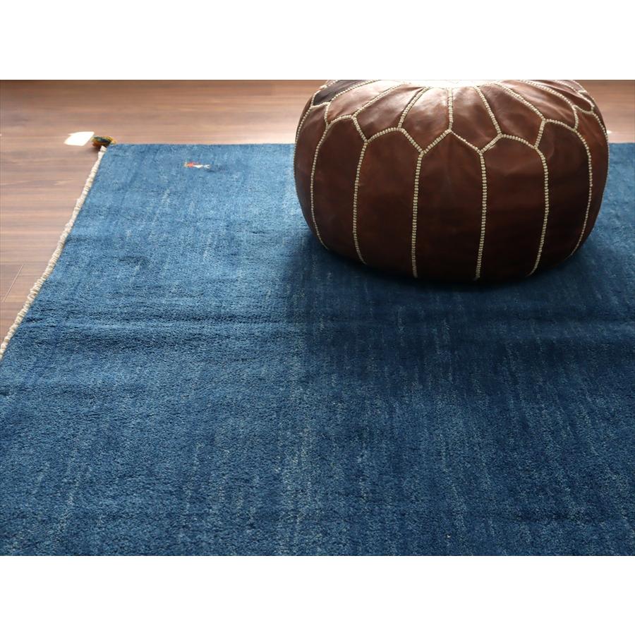 イランのカシュカイ族 手織りラグ ギャッベ 241x172cm ブルー シンプルモチーフ |  | 05