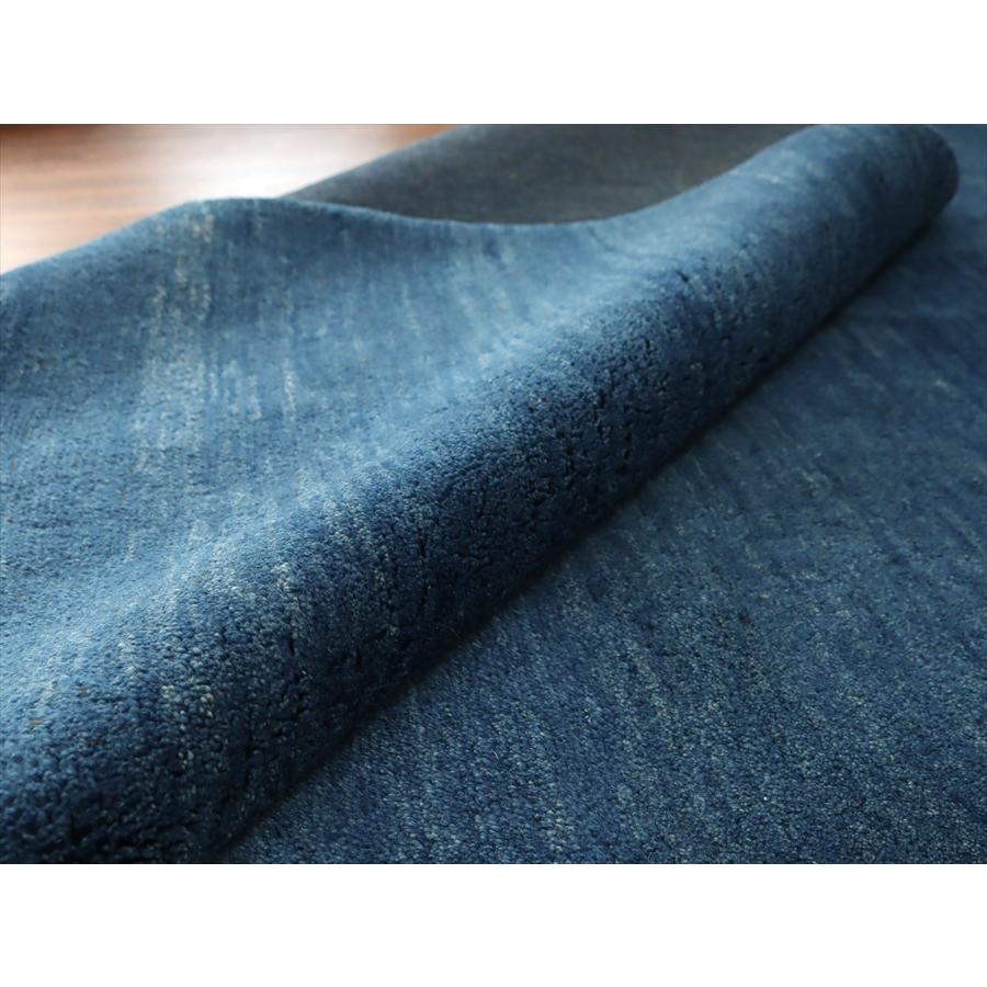 イランのカシュカイ族 手織りラグ ギャッベ 241x172cm ブルー シンプルモチーフ |  | 08