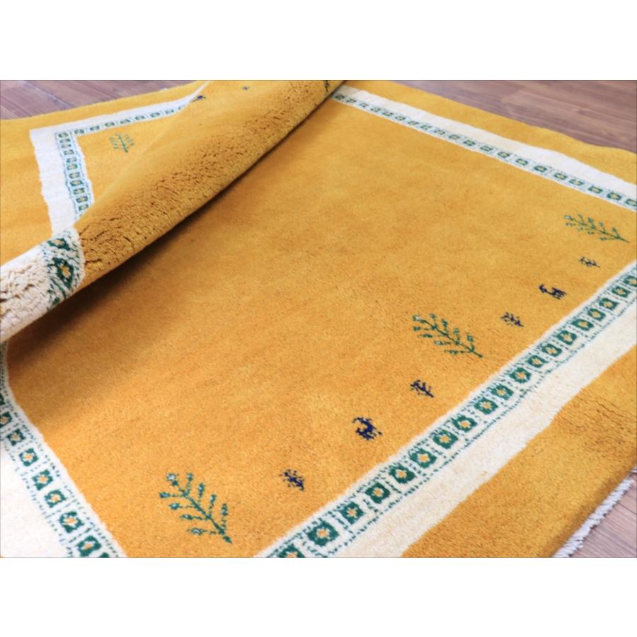 ギャッベ オレンジ　イエロー 234x170cm ベージュのボーダー　イラン産手織りラグ |  | 10