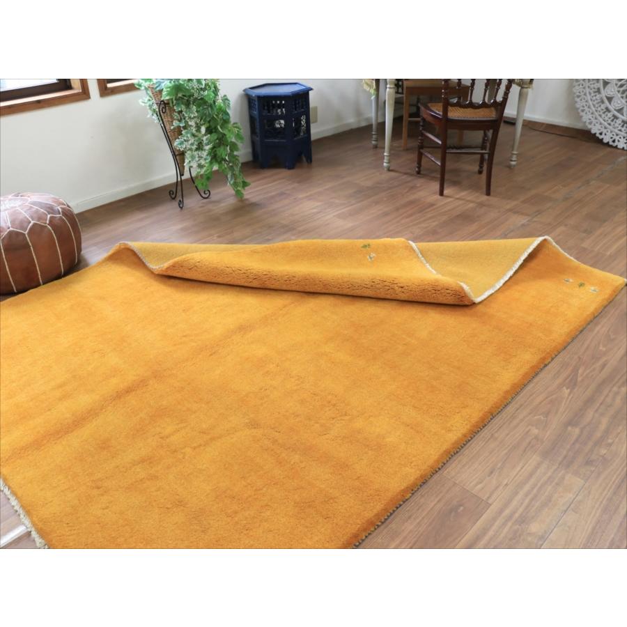 ギャッベ イラン産手織り　オレンジ 228x175cm 無地　シンプル　動物モチーフ |  | 10