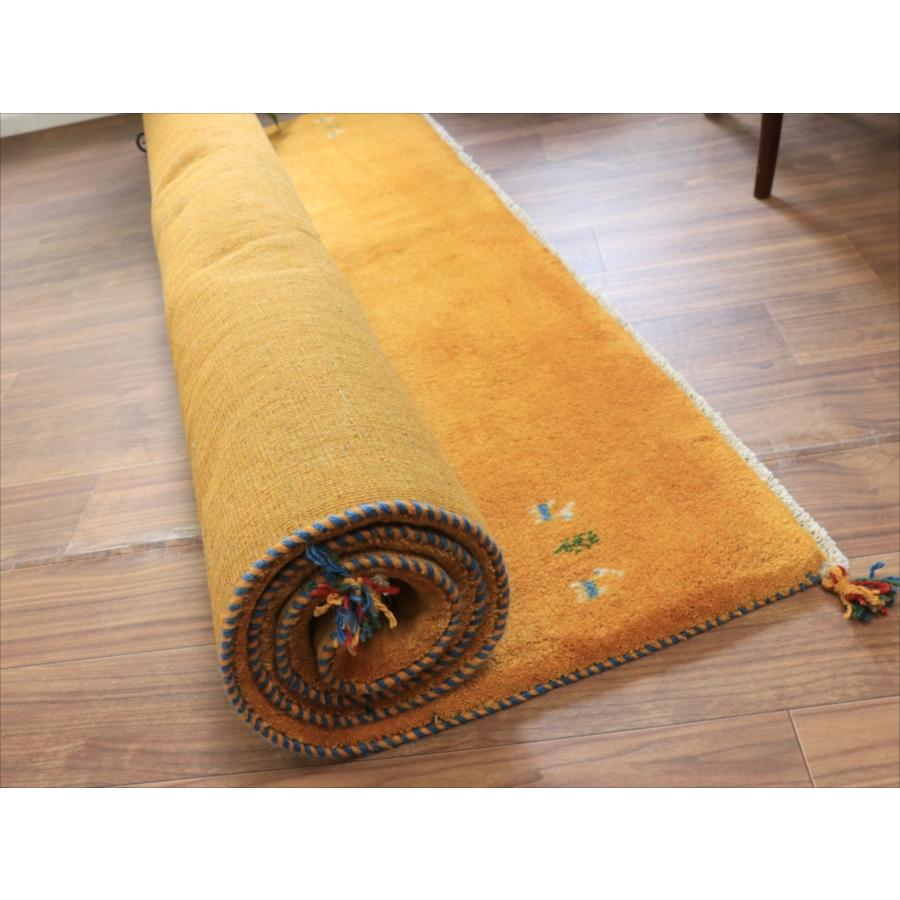 ギャッベ イラン産手織り　オレンジ 228x175cm 無地　シンプル　動物モチーフ |  | 16